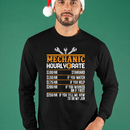 Best Mechanic Life Shirt, Funny Mechanic UnisexT-Shirt/Hoodie/Sweatshirt HLT00 - Best Mechanic Gifts Hourly Rate Mechanics Tees Men's Funny Mechanic T-Shirt Black Small