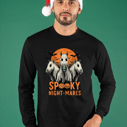 Best Horse Lover Shirt , Funny Horse UnisexT-Shirt/Hoodie/Sweatshirt HLT00 - Spooky Night-Mares Halloween Horse Ghost Funny Spooky Season T-Shirt