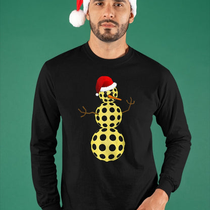 Funny Pickleball Shirt, Pickleball Lover Unisex T-Shirt/Hoodie/Sweatshirt HLT00 - Pickleball Christmas T-Shirt Funny Pickleball Snowman Shirt Tank Top