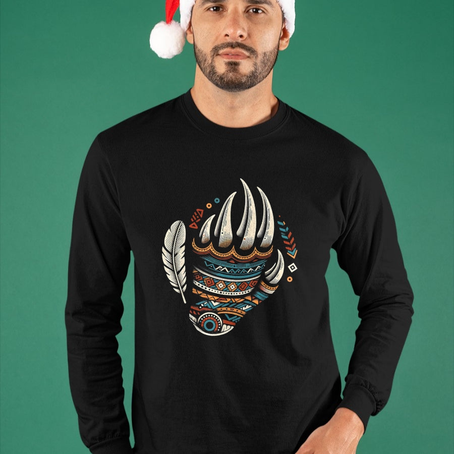 Native American T-Shirts, Vintage Native American Unisex T-Shirt/Hoodie/Sweatshirt HLT00 - Native Heritage Month Proud Native American Bear Claws