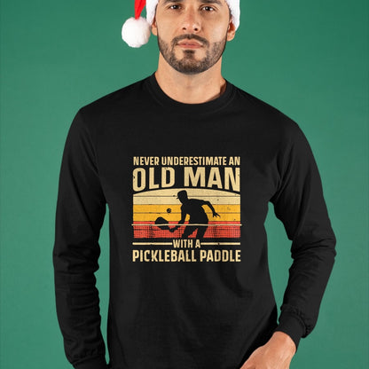 Funny Pickleball Shirt, Pickleball Lover Unisex T-Shirt/Hoodie/Sweatshirt HLT00 - Cool Pickleball Art for Men Grandpa Paddle Pickleball Player T-Shirt, Men, Black, 3X-Large