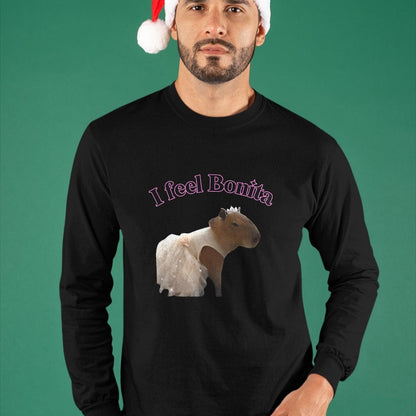 Cute Capybara Shirt, Funny Capybara Unisex T-Shirt/Hoodie/Sweatshirt HLT00 - I feel Bonita Capybara FUNNY T-Shirt