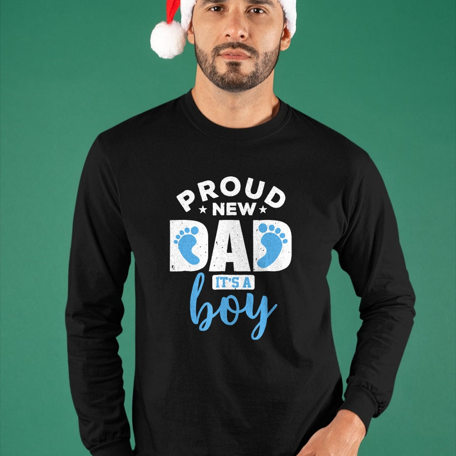 Gift for Dad Shirt, Funny Dad Unisex T-Shirt/Hoodie/Sweatshirt HLT00 – Proud New Dad It_s A Boy T-Shirt Promoted to Daddy Tee Gift T-Shirt