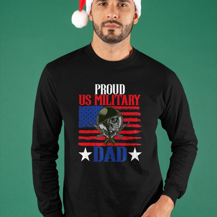 Gift for Dad Shirt, Funny Dad Unisex T-Shirt/Hoodie/Sweatshirt HLT00 – Mens Proud US Military Dad Proud Army Dad Father_s Day Gift T-Shirt