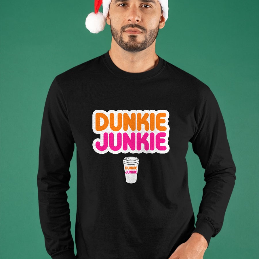 Best Thanksgiving Family Shirt , Funny Thanksgiving UnisexT-Shirt/Hoodie/Sweatshirt HLT00 - Funny Dunkie Junkie Coffee Love Funny Coffee Saying T-Shirt