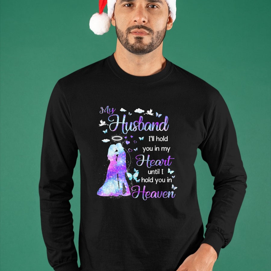 Best Wife Shirt, Wife and Husband Unisex T-Shirt/Hoodie/Sweatshirt HLT00 - My Husband in Heaven T-Shirt