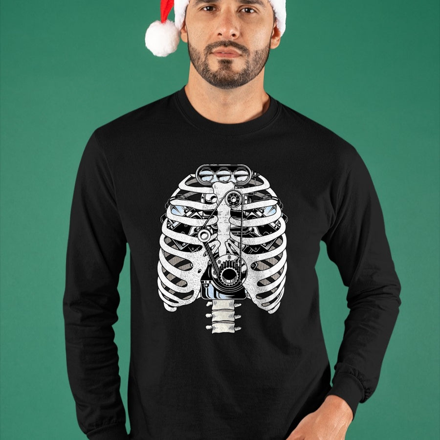 Best Mechanic Life Shirt, Funny Mechanic UnisexT-Shirt/Hoodie/Sweatshirt HLT00 - Car Mechanic Halloween Graphic Engineer Skeleton Mechanics T-Shirt, Men, Black, XX-Large