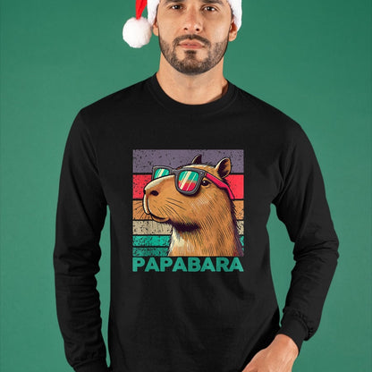 Cute Capybara Shirt, Funny Capybara Unisex T-Shirt/Hoodie/Sweatshirt HLT00 - Papabara Father_s Day Best Dad Capybara T-Shirt