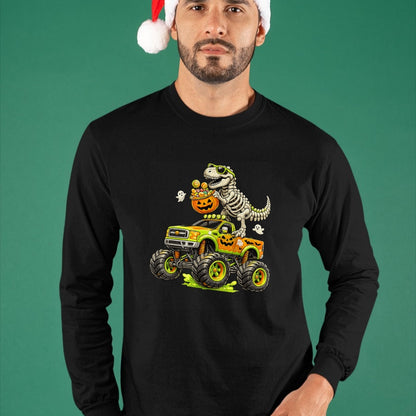 Best Dinosaur Lover Shirt, Funny Dinosaur UnisexT-Shirt/Hoodie/Sweatshirt HLT00 - Monster Truck Dinosaur Halloween Skeleton T-Rex Boys Kids T-Shirt