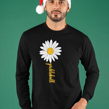 Funny Pickleball Shirt, Pickleball Lover Unisex T-Shirt/Hoodie/Sweatshirt HLT00 - Pickleball Daisy Flower T-Shirt
