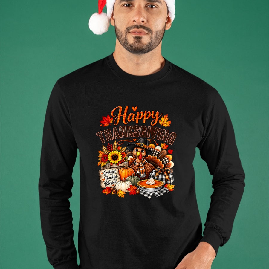 Best Thanksgiving Family Shirt , Funny Thanksgiving UnisexT-Shirt/Hoodie/Sweatshirt HLT00 - Happy Thanksgiving Funny Turkey Family Dinner Thanksgiving T-Shirt (2)
