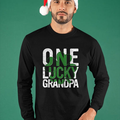 Gift for Dad Shirt, Funny Dad Unisex T-Shirt/Hoodie/Sweatshirt HLT00 – One Lucky Grandpa Irish Grandfather St Patricks Day Dad T-Shirt