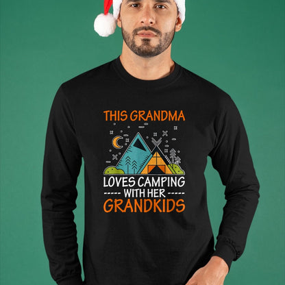 Best Grandma Shirt, Proud Grandma Unisex T-Shirt/Hoodie/Sweatshirt HLT00 - This Grandma Loves Camping with Her Grandkids T-Shirt T-Shirt
