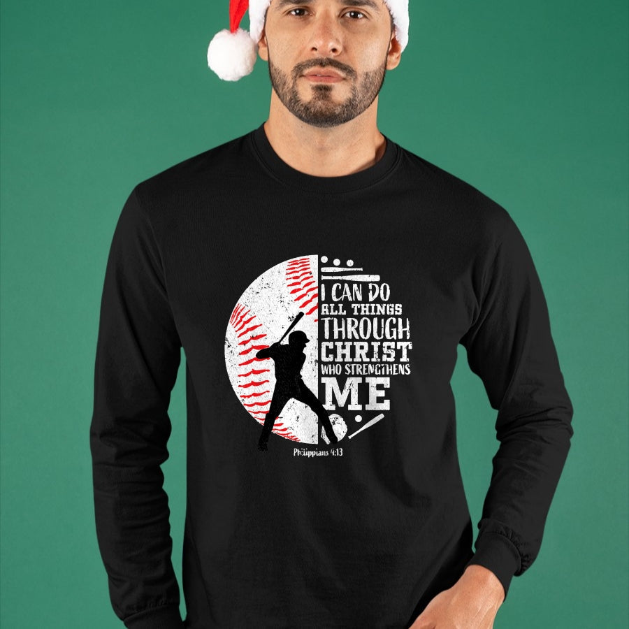 Christian Tee, Christian Faith Unisex T-Shirt/Hoodie/Sweatshirt HLT00 - Gifts Baseball Players Teens Boys Kids Christian Bible Verse T-Shirt