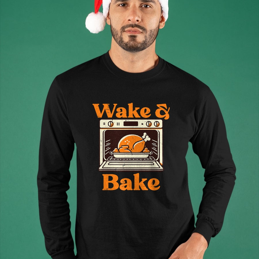 Best Thanksgiving Family Shirt , Funny Thanksgiving UnisexT-Shirt/Hoodie/Sweatshirt HLT00 - Thanksgiving Wake and Bake Funny Turkey Day Dad Men Women T-Shirt