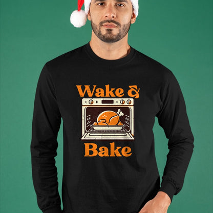 Best Thanksgiving Family Shirt , Funny Thanksgiving UnisexT-Shirt/Hoodie/Sweatshirt HLT00 - Thanksgiving Wake and Bake Funny Turkey Day Dad Men Women T-Shirt