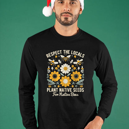 Native American T-Shirts, Vintage Native American Unisex T-Shirt/Hoodie/Sweatshirt HLT00 - Plant Native Seeds for Native Bees