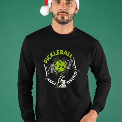 Funny Pickleball Shirt, Pickleball Lover Unisex T-Shirt/Hoodie/Sweatshirt HLT00 - Pickleball Injury Survivor Funny Pickle Sports Player for Seniors T-Shirt