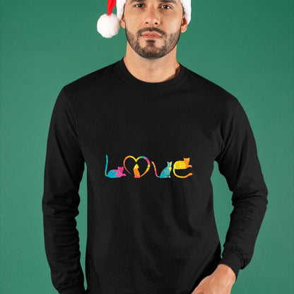 Cat Love Shirt, Funny Cat Lover Gift UnisexT-Shirt/Hoodie/Sweatshirt HLT00 - Love Cats Colorful Watercolor Decoration Cute Cat Toy T-Shirt