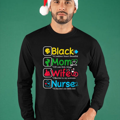 Funny Nurse Shirt, Nurse Unisex T-Shirt/Hoodie/Sweatshirt HLT00 - Black Nurse Mommy Wife - African American Mothers Women Mom T-Shirt