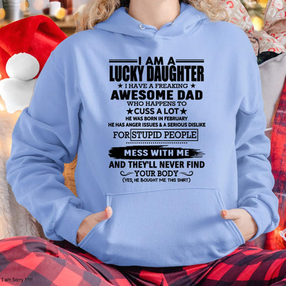 February - I'm Lucky Daughter - Gift for Daughter from Dad - NINA02 (SKU-T1406DD-02)