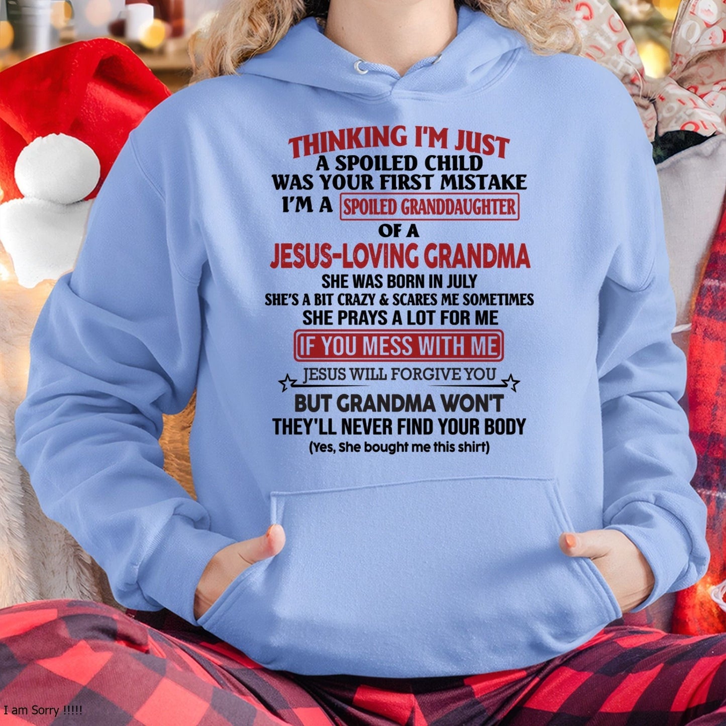 Christian Girl Shirt – Spoiled by Grandma July Edition – From Grandma to Granddaughter NINA07 (SKU07-181-07)
