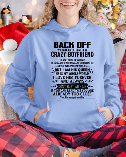 January - Back Off I Have An Extremely Crazy Boyfriend - Gift For Wife From Husband NINA01 (SKUT-BACKOFF-01)