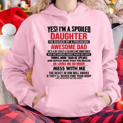 I'M RAISED BY A FREAKING AWESOME DAD - Gift for Daughter From Dad - NINA00 (SKU2610-134-00)