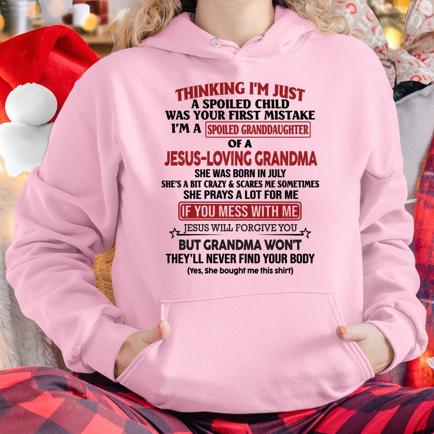 Christian Girl Shirt – Spoiled by Grandma July Edition – From Grandma to Granddaughter NINA07 (SKU07-181-07)