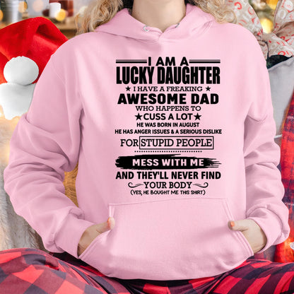 August - I'm Lucky Daughter - Gift for Daughter from Dad - NINA08 (SKU-T1406DD-08)