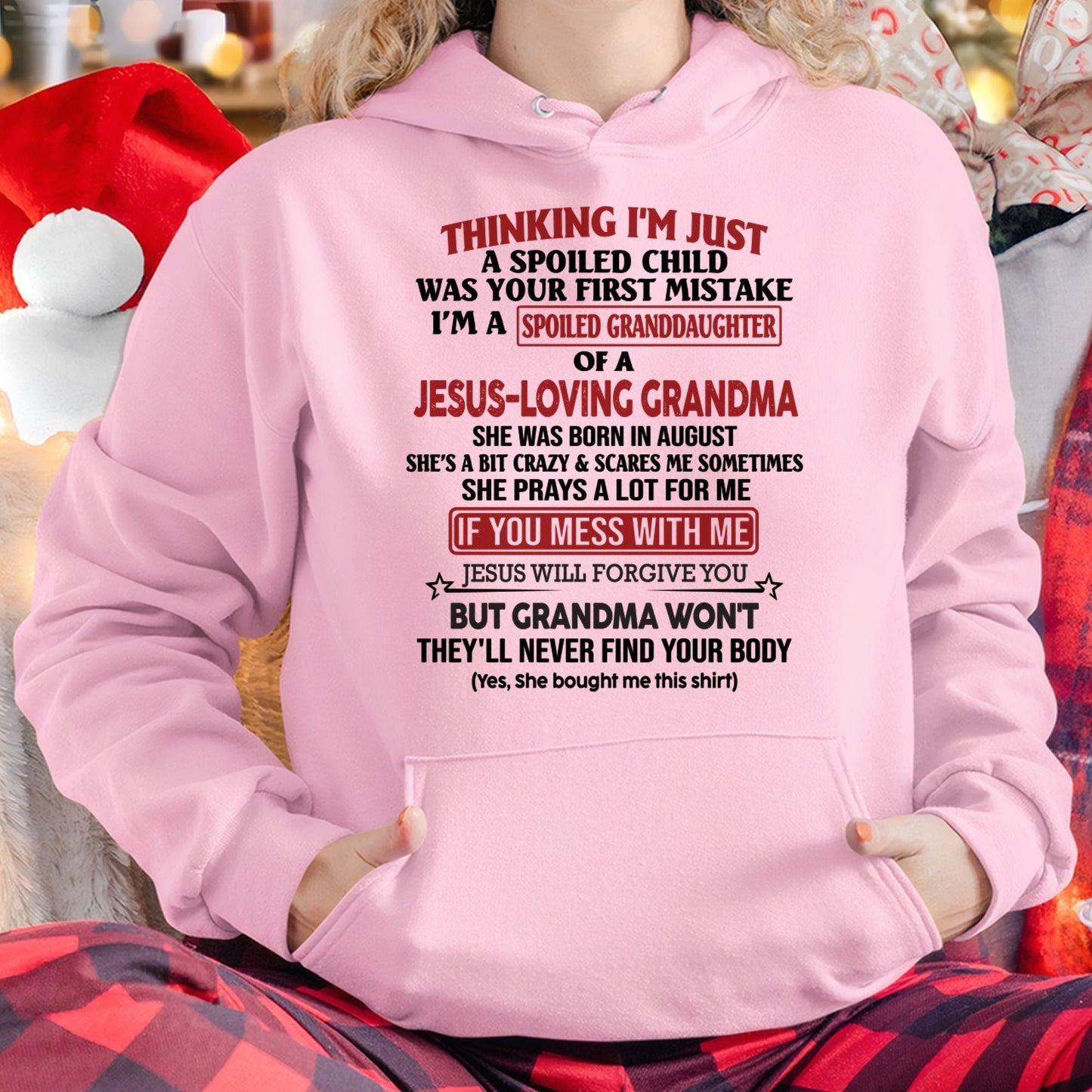 Christian Girl Shirt – Spoiled by Grandma August Edition – From Grandma to Granddaughter NINA08 (SKU07-181-08)