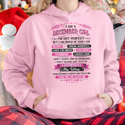"I AM A DECEMBER GIRL" - Birthday Gift For December Girls - FMA NINA12 (SKU26T-01260-12)