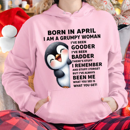BORN IN APRIL I AM A GRUMPY WOMAN NINA04 FMA (SKU09-95-04)