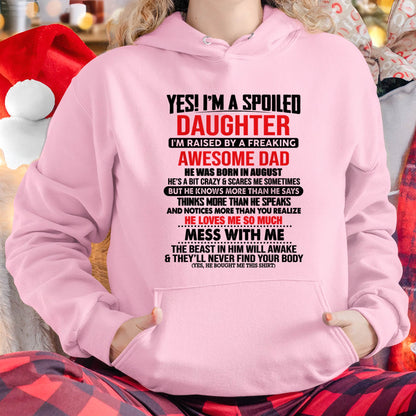 AUGUST - I'M RAISED BY A FREAKING AWESOME DAD - Gift for Daughter From Dad - NINA08 (SKU2610-134-08)