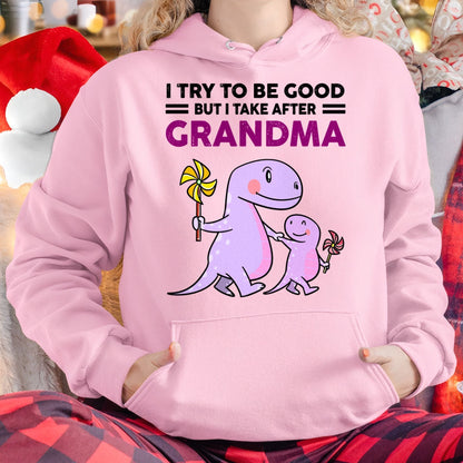 TRY TO BE GOOD BUT I TAKE AFTER GRANDMA- For granddaughter T shirt NINA00 (SKU07-87)