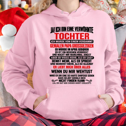 APRIL - JAH, ICH BIN EINE VERWÖHNTE TOCHTER – Geschenk für die Tochter vom Papa – NINA04 (SKU2610-282-04)