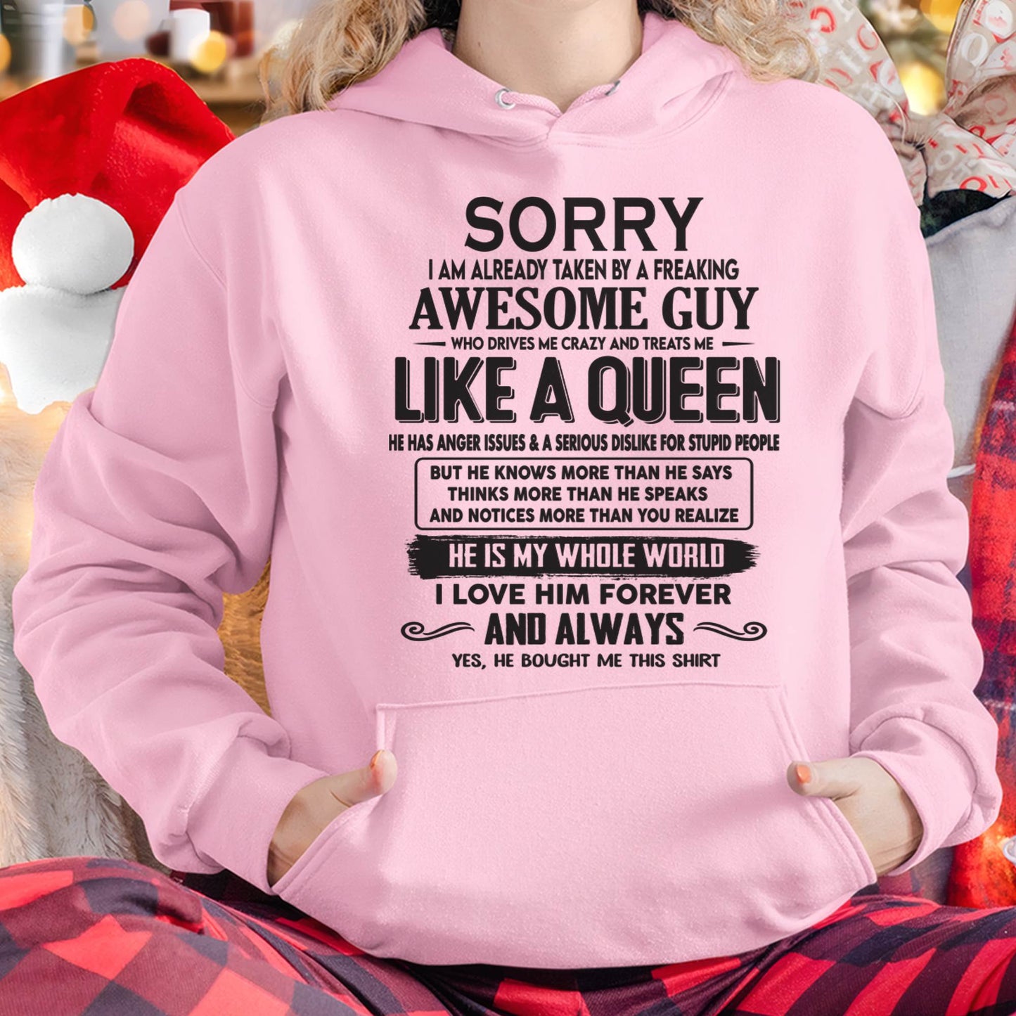 Sorry I am already taken by a freaking awesome guy - Gift for Wife From Husband - NINA00 (SKU08-25-00)