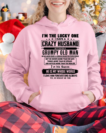 I am Lucky One I Have A Crazy Husband - Gift for Wife From Husband - NINA00 (SKUT-LUCKYONE-00)