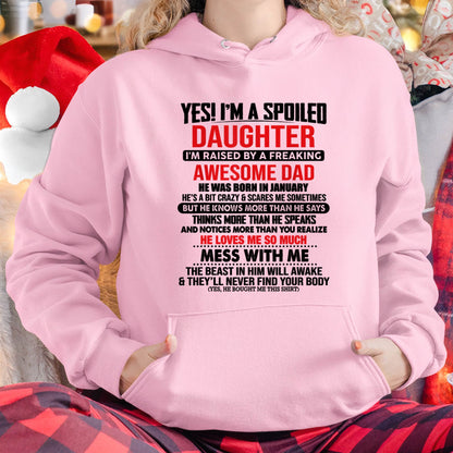 JANUARY - I'M RAISED BY A FREAKING AWESOME DAD - Gift for Daughter From Dad - NINA01 (SKU2610-134-01)