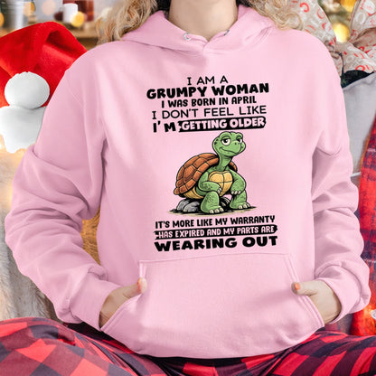 NINA04 - Funny Grumpy Woman Shirt Born in April – Birthday Gift Idea - FMA (SKU2602-178-04)