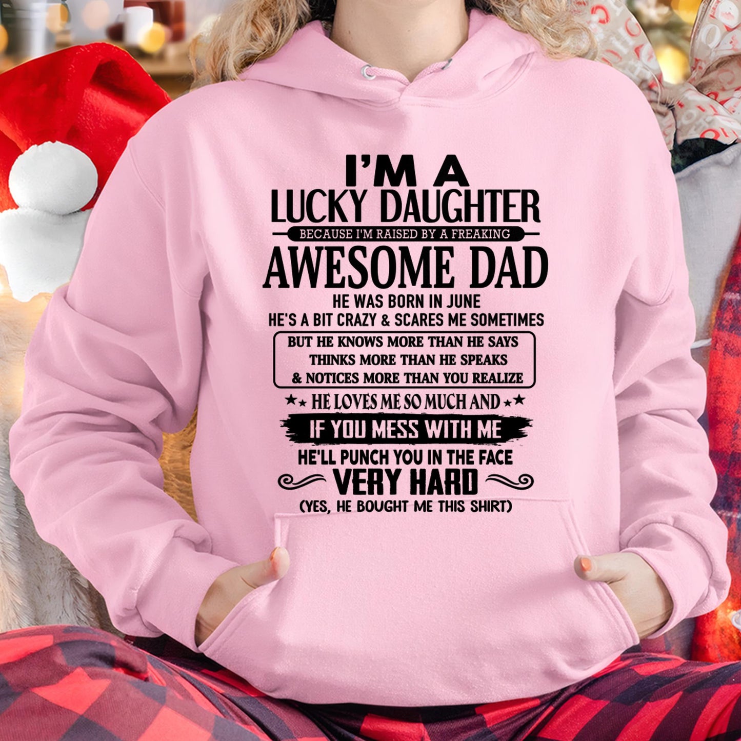 June - I'm Lucky Daughter - Gift for Daughter from Dad - NINA06 (SKU-TLUCKYDD-06)