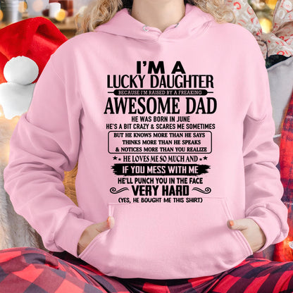 June - I'm Lucky Daughter - Gift for Daughter from Dad - NINA06 (SKU-TLUCKYDD-06)