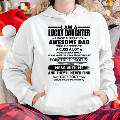 March - I'm Lucky Daughter - Gift for Daughter from Dad - NINA03 (SKU-T1406DD-03)