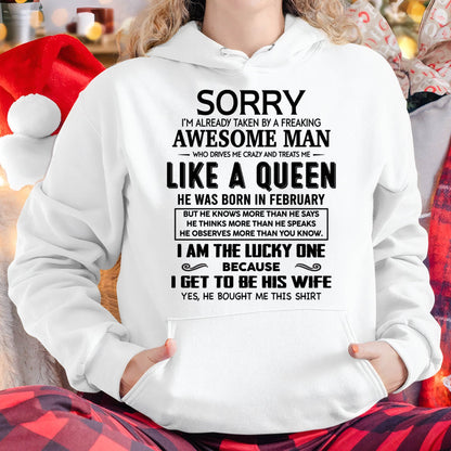 FEBRUARY – AN AWESOME MAN WHO DRIVES ME CRAZY AND TREATS ME LIKE A QUEEN – FROM HUSBAND – NINA02 (SKU26T-01286-02)