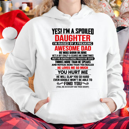 JUNE - HE WILL SLAP YOU SO HARD EVEN GOOGLE WON'T BE ABLE TO FIND YOU - Gift for Daughter From Dad - NINA06 (SKU2610-207-06)