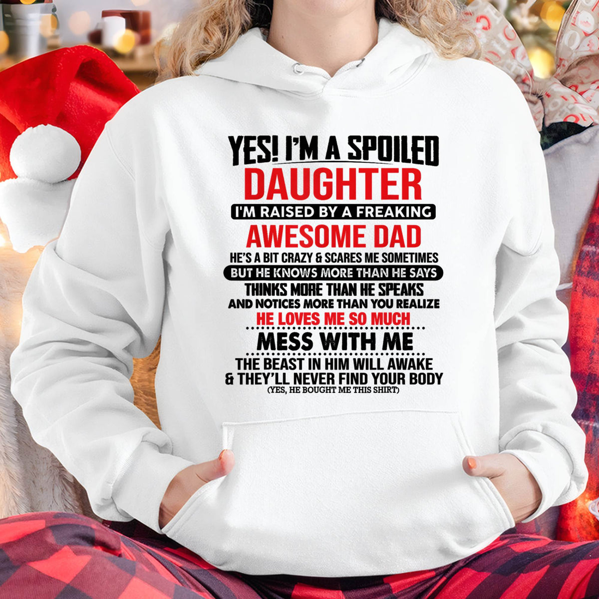 I'M RAISED BY A FREAKING AWESOME DAD - Gift for Daughter From Dad - NINA00 (SKU2610-134-00)