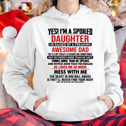 I'M RAISED BY A FREAKING AWESOME DAD - Gift for Daughter From Dad - NINA00 (SKU2610-134-00)