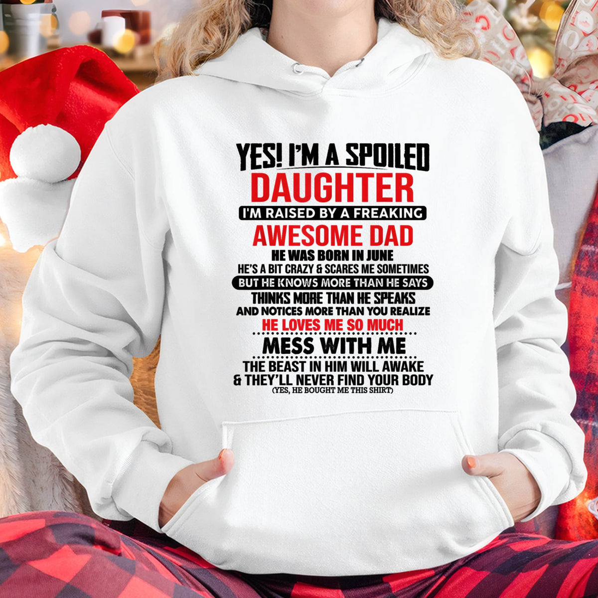 JUNE - I'M RAISED BY A FREAKING AWESOME DAD - Gift for Daughter From Dad - NINA06 (SKU2610-134-06)