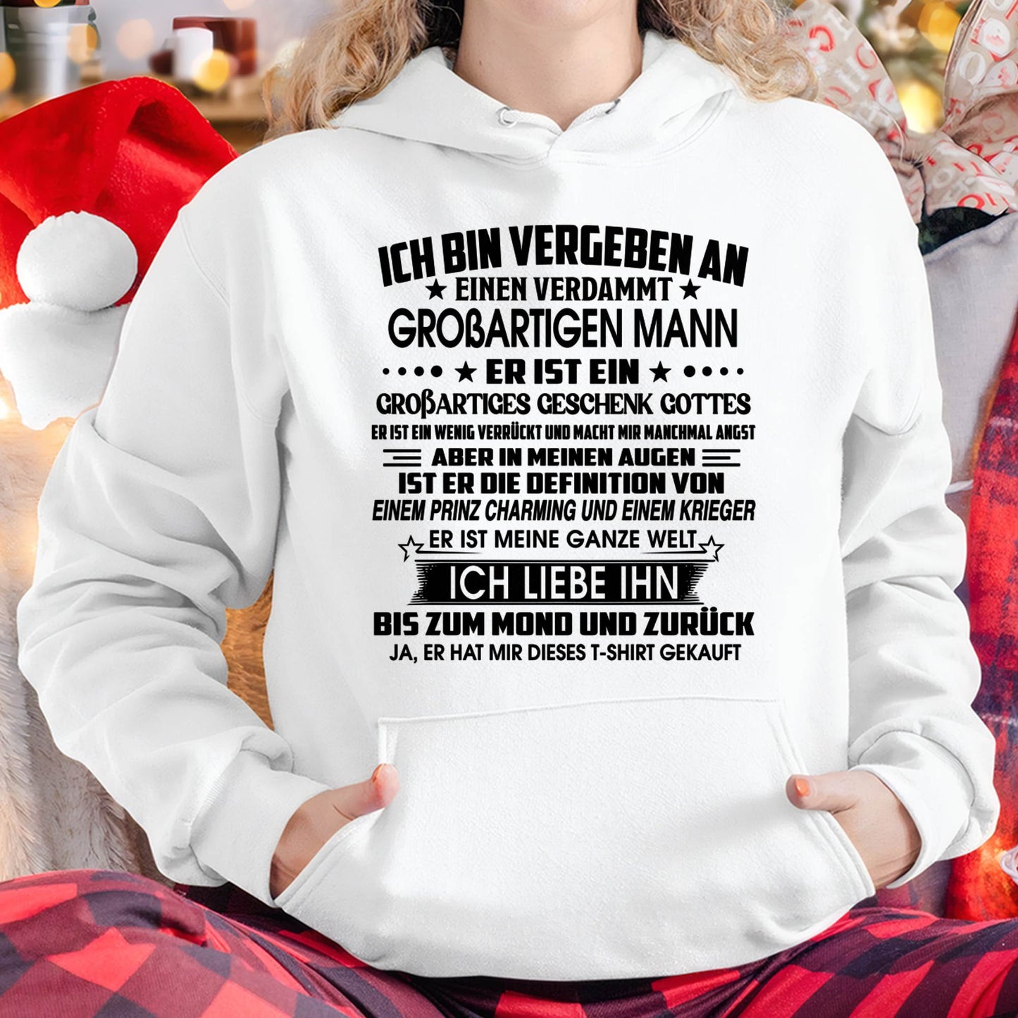 ICH BIN VERGEBEN AN EINEN VERDAMMT GROßARTIGEN MANN - Das perfekte Geschenk für deine Freundin - GER/NINA00 (SKU2605-392-00)