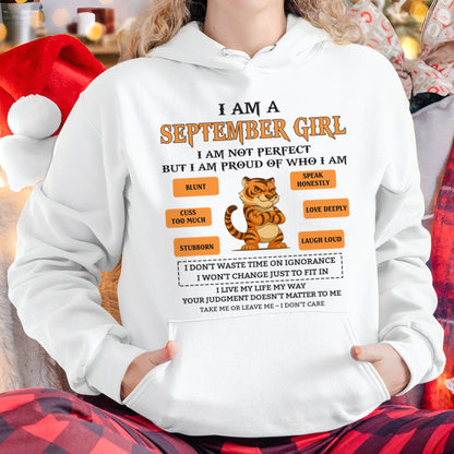 "I AM A SEPTEMBER GIRL" - Birthday Gift For September Girls - FMA NINA09 (SKU26T-01-62-09)